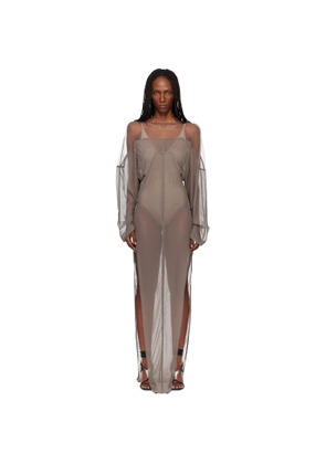 Rick Owens Gray Temple Collage Maxi Dress