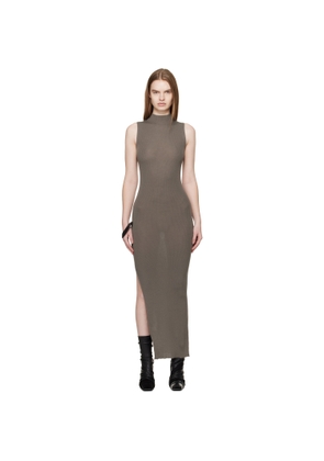 Rick Owens Gray Temple SL Turtle Midi Dress