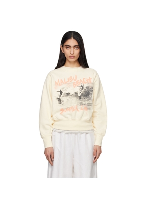 ANINE BING Off-White Harry Shrunken Sweatshirt