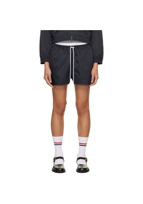Thom Browne Navy Nylon Tech Track Shorts