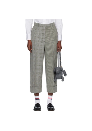 Thom Browne Black & White High Waisted Straight Leg Trousers