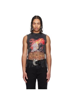 LU'U DAN Gray 'Year of the Horse' Bronco T-shirt