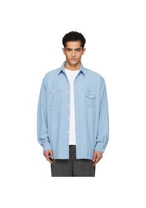 nanamica Blue OOAL Regular Collar Chambray Shirt