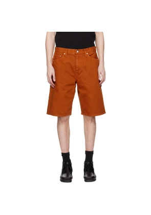 vowels Orange Overdyed Painter Shorts