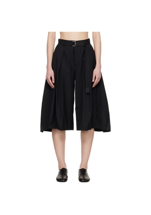 sacai Black Suiting Shorts