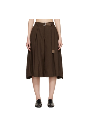 sacai Brown Suiting Shorts