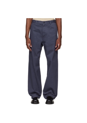 vowels Navy Work Trousers