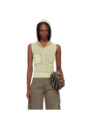 Kiko Kostadinov Green Kreiner Knit Rollneck Tank Top