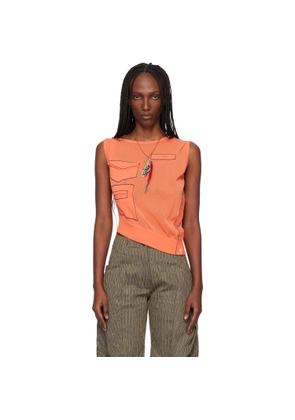 Kiko Kostadinov Orange Kreiner Knit Tank Top