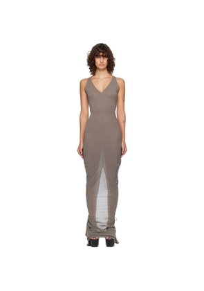 Rick Owens Gray Temple V Tank Maxi Dress