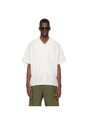 nanamica Off-White Open Collar Panama S/S Shirt