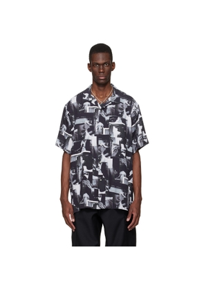 vowels Black Printed Still Shirt