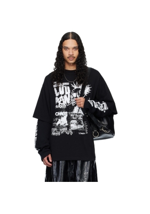 LU'U DAN Black Double Deck T-shirt