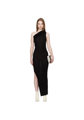 Rick Owens Black Temple Athena Midi Dress