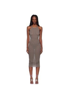 Rick Owens Gray Temple Tank Midi Dress