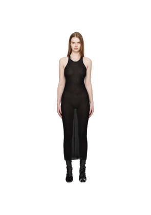 Rick Owens Black Temple Tank Midi Dress