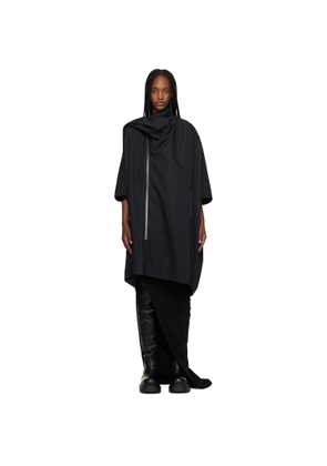 Rick Owens Black Temple Sail Biker Coat