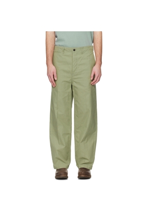 visvim Green Ex Wide Chino Trousers