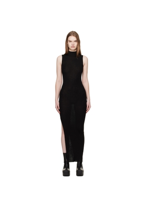Rick Owens Black Temple SL Turtle Midi Dress
