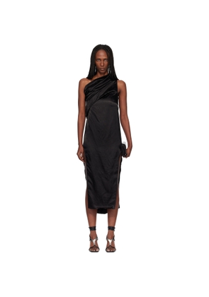 Rick Owens Black Temple Athena Arrowhead Midi Dress