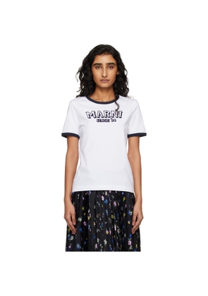 Marni White Flock Print Jersey T-shirt