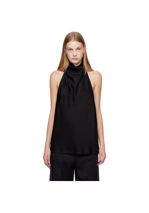 Stella McCartney Black Satin Halterneck Top
