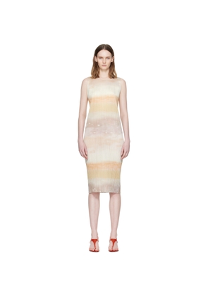 PLEATS PLEASE ISSEY MIYAKE Beige Sea Bubble Midi Dress