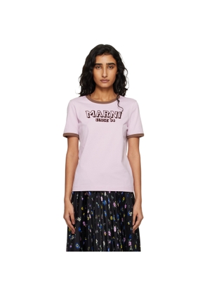 Marni Pink Flock Print Jersey T-shirt