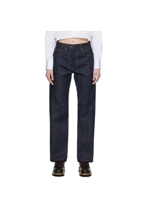 Thom Browne Navy Selvedge 5-Pocket Jeans