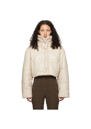 Nanushka Beige Aveline Vegan Leather Jacket
