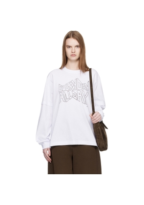 sacai White 'geoff sacai' Print L/S T-shirt