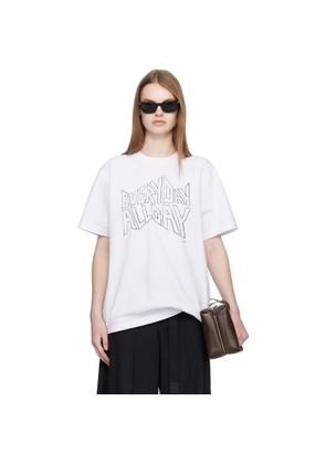 sacai White 'geoff sacai' Print T-shirt