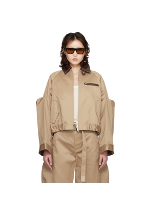 sacai Beige Cotton Chino Jacket