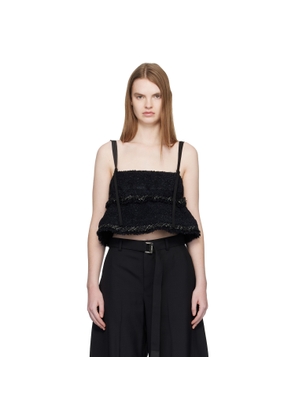 sacai Black Tweed Camisole