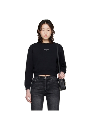 Maison Kitsuné Black 'Maison Kitsuné Paris' Cropped Sweatshirt