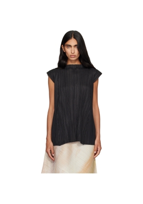 PLEATS PLEASE ISSEY MIYAKE Black Mellow Pleats Top