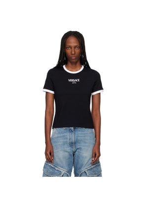 Versace Black Stretch Viscose-Jersey T-Shirt