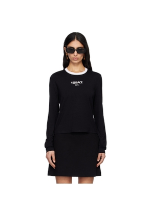 Versace Black Stretch Viscose-Jersey T-shirt