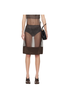 Calvin Klein Collection Brown Mabel Midi Skirt
