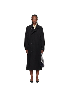 LE17SEPTEMBRE Black Crisp Raglan Trench Coat