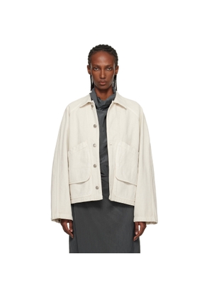 LE17SEPTEMBRE Off-White Garment-Dyed Denim Hunting Jacket