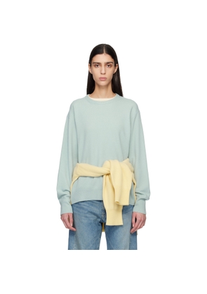 ssstein Blue Extra Fine Wool Knit Sweater