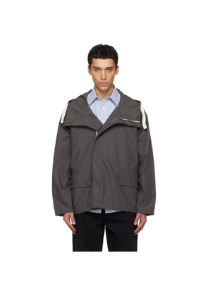 nanamica Gray Hooded Deck Jacket