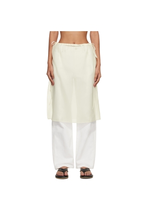Dunst Off-White See-Through Layering Midi Skirt