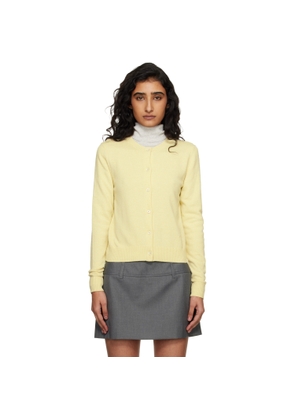 Dunst Yellow Essential Crewneck Knit Cardigan