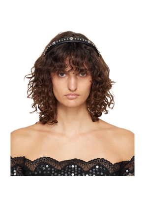 Versace Black Studded Headband