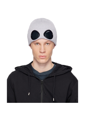 C.P. Company Gray Cotton Goggle Beanie