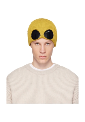 C.P. Company Yellow Cotton Goggle Beanie