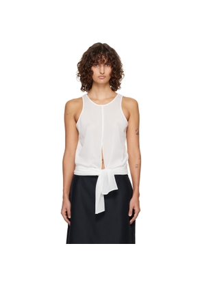 LE17SEPTEMBRE White Self-Tie Sleeveless Tank Top