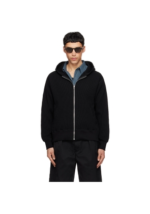 nanamica Black Zip-Up Thermal Hoodie